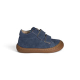 Sneakers Primi Passi LESCOUCOU in suede color jeans con velcri