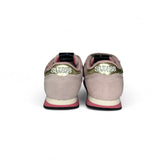 Sneakers ginniche SUN68 First Step girl in suede e velluto rosa con velcro