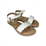 Sandali GIOSEPPO KIDS in pelle bianca con intreccio