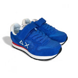 Sneakers ginniche SUN68 Kid boy royal blue con lacci elastici e velcro
