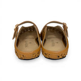 Sabot PATRIZIA PEPE GIRL in pelle intrecciata cognac