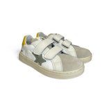 Sneakers NATURINO in pelle e tessuto bianco/suede grigio chiaro con velcri