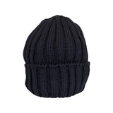 Cappello blu navy GIO HIGUAMY a coste misto lana