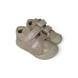 Sneakers Primi Passi COCOON NATURINO in suede laminato rosa con velcri