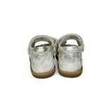 Sandali Primi Passi NATURINO in pelle laminata platino con strap