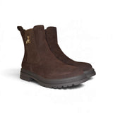 Stivaletti chelsea PATRIZIA PEPE GIRL in suede Testa di Moro con applicazione, elastico e zip interna