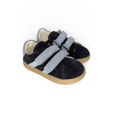 Sneakers primi passi GIOIE ECOLOGICHE in suede blu navy/azzurro con velcri