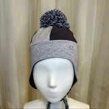 Cappello peruviano grigio/navy CAPOCUBO in felpa di cotone con pom pon