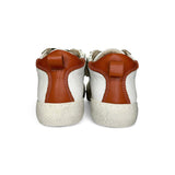 Sneakers LESCOUCOU in pelle panna e suede beige con lacci e zip laterale
