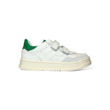 Sneakers DIANETTI in pelle bianca e verde con velcri