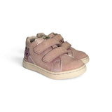 Sneakers primi passi BALOCCHI in nubuk rosa e pelle metallizzata/glitter rosa con velcri