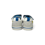 Sneakers primi passi BALOCCHI in suede grigio/blu e tessuto bianco con velcri