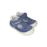 Primi Passi “2 OCCHI” BALOCCHI in suede azzurro jeans con velcro