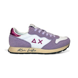 Sneaker ginnica SUN68 Teen girl in nylon bianco e suede lilla con lacci