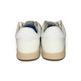 Sneakers 2B12 in pelle bianca / glitter bianco con lacci