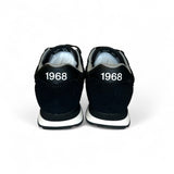 SNEAKER GINNICA SUN68 Teen boy in suede nero e pelle bianca con lacci