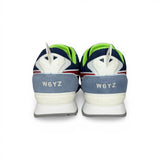 Sneakers ginniche W6YZ in suede grigio/azzurro e tessuto tecnico blu con velcri
