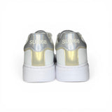 Sneakers SUN68 teen girl bianca/silver/platino con lacci