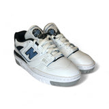 SNEAKERS GINNICHE NEWBALANCE 550 in pelle bianca e blu navy con lacci