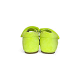 Sandali Primi Passi FALCOTTO in suede verde fluo con fibbia e strap
