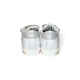 Sneakers primi passi FALCOTTO in pelle bianca e glitter con velcri