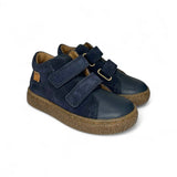 Sneakers NATURINO in pelle e suede blu navy con velcri
