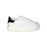 Sneakers PHILIPPE MODEL junior TEMPLE in pelle bianca e nera