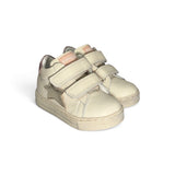 Sneakers primi passi FALCOTTO in pelle burro/oro/rosa con velcri ì