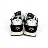 SNEAKER GINNICA W6YZ in tessuto tecnico e suede nero,dettagli rosa con velcri