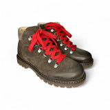 Scarponcini DIANETTI mod. "pedula" in nubuk testa di moro con lacci e zip interna