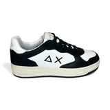 Sneaker SUN68 boy big basket in pelle nera e bianca con lacci