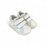 SNEAKERS PRIMI PASSI BALOCCHI in pelle e glitter bianchi con velcri