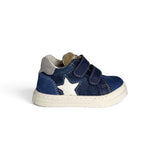 Sneakers primi passi BALOCCHI in nubuk e suede blu con velcri