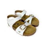 Sandali BALOCCHI BIO in vernice bianca effetto brillantinato con chiusura a velcro