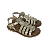 Sandali LESCOUCOU in nappa metallizzata oro