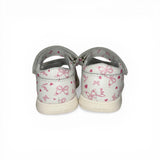 Sandali Primi Passi BALOCCHI in pelle bianca/stampa rosa con strap