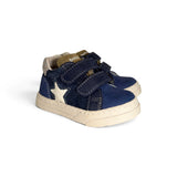 Sneakers primi passi BALOCCHI in nubuk e suede blu con velcri