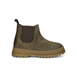 Stivaletti LESCOUCOU in nubuk taupe con elastico e zip interna