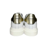Sneakers PHILIPPE MODEL junior TEMPLE in pelle bianca e oro