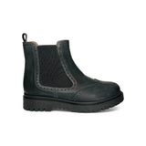 Stivaletti chelsea stile inglese DIANETTI in pelle nera "lavagna" con elastici