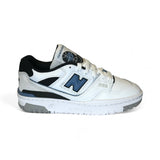 SNEAKERS GINNICHE NEWBALANCE 550 in pelle bianca e blu navy con lacci