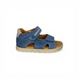 Sandali Primi Passi BALOCCHI in suede blu jeans con strap