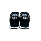 SNEAKER GINNICA SUN68 Baby boy in suede nero e pelle bianca con velcri