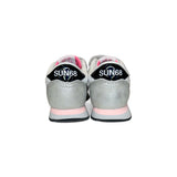 Sneakers ginniche SUN68 Kid girl in suede e nylon bianco con velcri