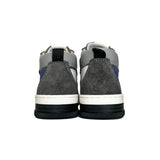 Sneaker BALOCCHI in suede antracite e pelle blu con velcri