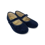 Bebè/Ballerina BATILAS in velluto blu con velcro