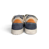 Sneakers primi passi BALOCCHI in pelle e suede verde/beige/grigio con velcri