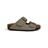 Ciabatte BIOFASHION in eco nubuk taupe con fibbie