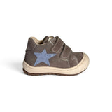 Primi Passi BALOCCHI in suede tortora/azzurro con velcri