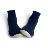 Babbucce-calzino Collégien in caldo cotone blu navy